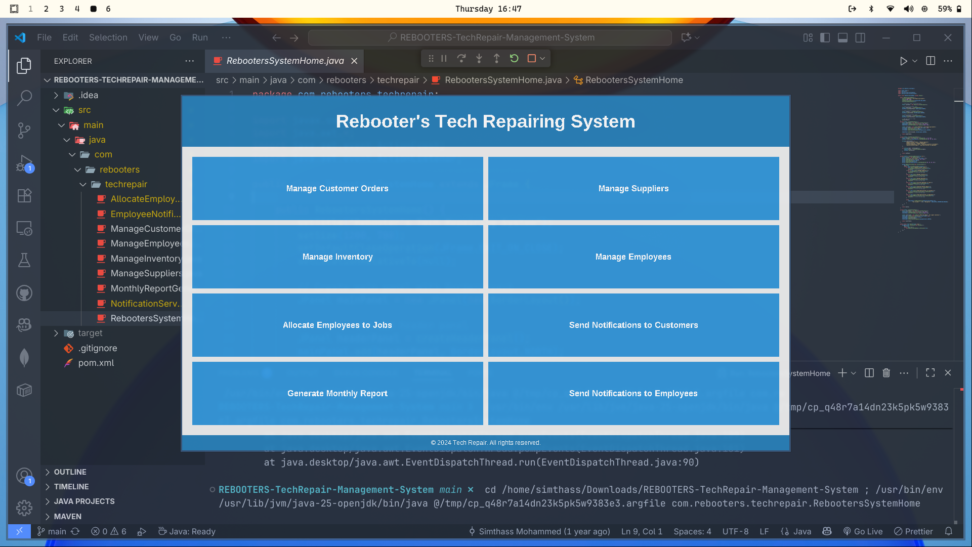 Tech Repair Management System